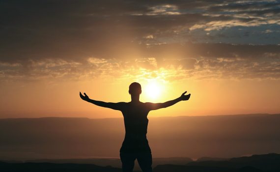 gratitude arms extended