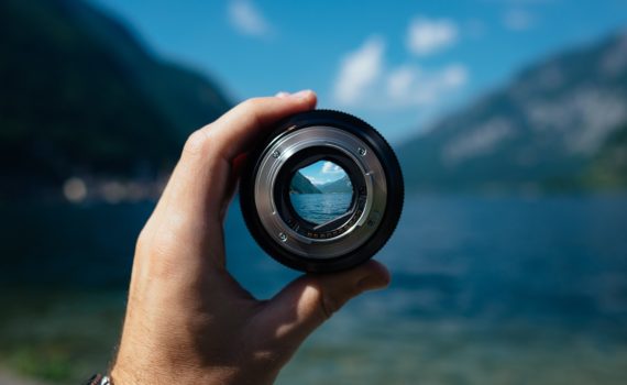 handheld lens creating focus