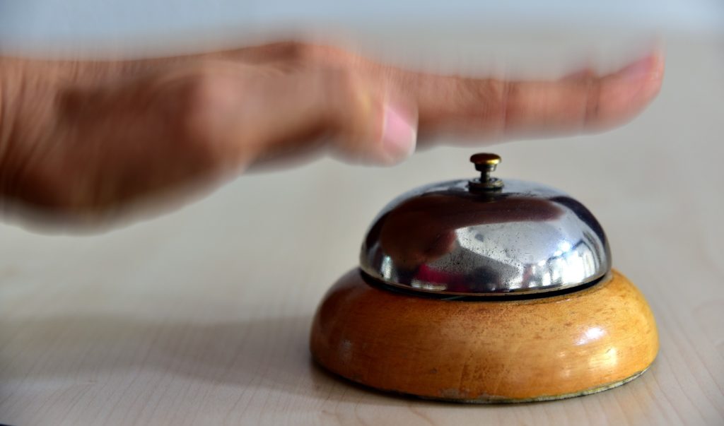 pushing bell fast